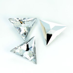 Plastic Point Back Foiled Stone - Triangle 20x20MM CRYSTAL