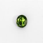 Glass Point Back Foiled Tin Table Cut (TTC) Stone - Oval 12x10MM OLIVINE