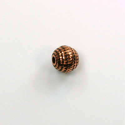 Metalized Plastic Bead - Sand Round 08MM ANT COPPER