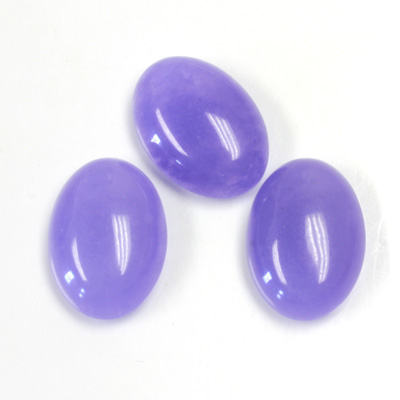 Gemstone Flat Back Cabochon - Oval 18x13MM QUARTZ DYED #16 PURPLE