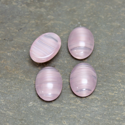 Glass Medium Dome Cabochon - Oval 14x10MM AMETHYST QUARTZ