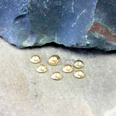 Plastic Flat Back Metalized Cabochon - Round 04MM GOLD