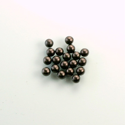 Czech Glass Pearl No-Hole Ball - 2.5MM DARK BROWN 70419