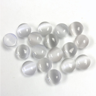 Fiber-Optic Cabochon - Round 06.5MM CAT'S EYE LT GREY