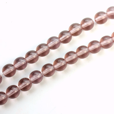 Czech Pressed Glass Bead - Smooth Round 06MM CRANBERRY