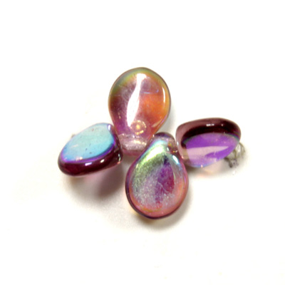 Preciosa Czech Pressed Glass Bead - Pip 5x7MM AMETHYST AB