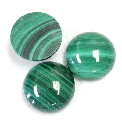 Gemstone Cabochon - Round 18MM MALACHITE