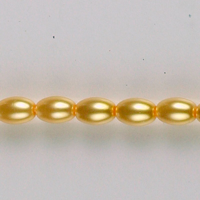 Czech Glass Pearl Bead - Oval 06x4MM SUN 70081