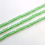 Czech Pressed Glass Bead - Smooth Round 03MM LT EMERALD AB