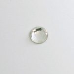 Glass Flat Back Foiled Rauten Rose - Round 09MM CRYSTAL
