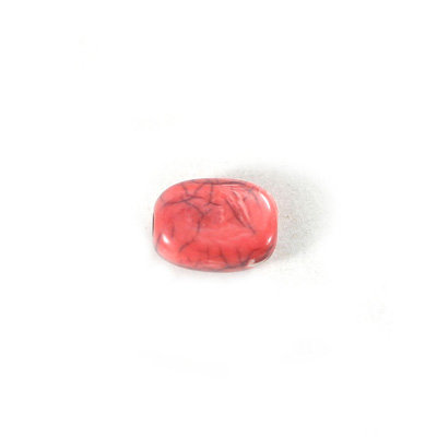 Plastic  Bead - Mixed Color Smooth Flat Keg 13x10MM CORAL MATRIX