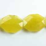 Gemstone Bead - Faceted Octagon 25x20MM Dyed QUARTZ Col. 41 OLIVE