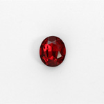 Glass Point Back Foiled Tin Table Cut (TTC) Stone - Oval 12x10MM RUBY