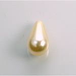 Czech Glass Pearl 1-Hole - Pear Shape 18x11MM CREME 70414