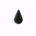 Glass Point Back Tin Table Cut (TTC) Stone - Pear 13x7.8MM JET