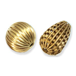 Brass Corrugated Beads