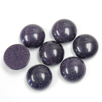 Man-made Cabochon - Round 11MM BLUE GOLDSTONE