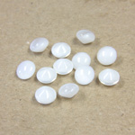 Glass Point Back Buff Top Stone Opaque Doublet - Round 24SS WHITE MOONSTONE