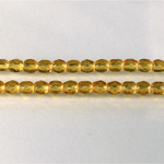 Czech Glass Fire Polish Bead - Round 04MM TOPAZ