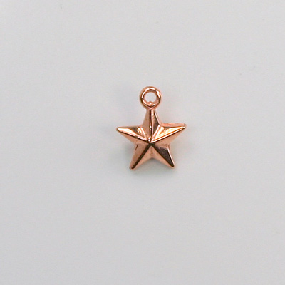 Metalized Plastic Pendant- Star 11x9 COPPER