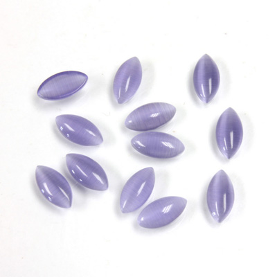 Fiber-Optic Cabochon - Navette 08x4MM CAT'S EYE TANZANITE