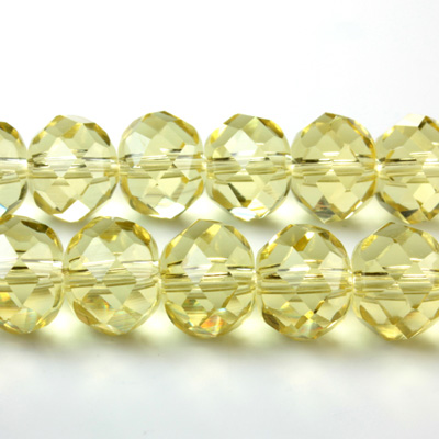 Chinese Cut Crystal Bead - Rondelle 08x10MM JONQUIL