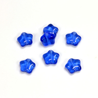 Czech Pressed Glass Bead - Star 08MM SAPPHIRE