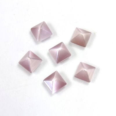 Fiber-Optic Cabochon - Pyramid Top 06x6MM CAT'S EYE LT PURPLE