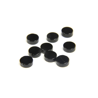 Gemstone Flat Back Flat Top Straight Side Stone - Round 05MM BLACK ONYX