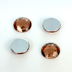 Plastic Flat Back Foiled Rose Cut Rhinestone - Round 13MM SMOKE TOPAZ