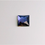 Glass Flat Back Foiled Rauten Rose - Square  10x10MM BERMUDA BLUE