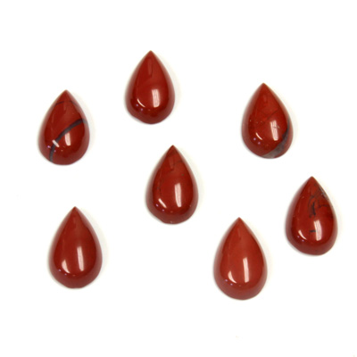 Gemstone Cabochon - Pear 10x6MM RED JASPER