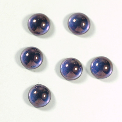 Glass Medium Dome Coated Cabochon - Round 09MM LUSTER PURPLE