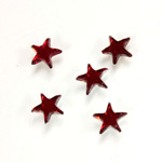Glass Flat Back Foiled Mirror - Star 6MM RUBY