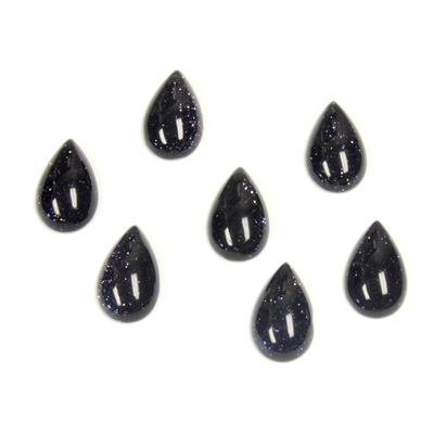 Man-made Cabochon - Pear 10x6MM BLUE GOLDSTONE