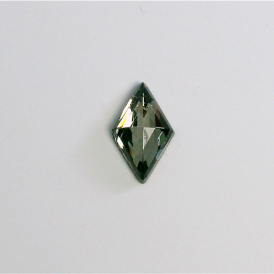 Glass Flat Back Foiled Rauten Rose - Diamond 16x10MM BLACK DIAMOND