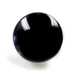 Glass Low Dome Buff Top Cabochon - Round 30MM JET