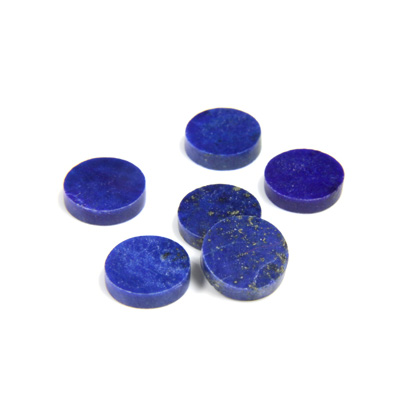 Gemstone Flat Back Flat Top Straight Side Stone - Round 08MM LAPIS LAZULI