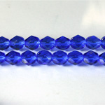 Czech Glass Fire Polish Bead - Round 07MM SAPPHIRE