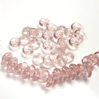 Preciosa Czech Pressed Glass Bead -2-Hole Bead - Piggy 04x8MM ROSALINE