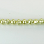 Czech Glass Pearl Bead - Snail Shell 06MM LT OLIVE 70457