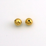 Metalized Plastic Smooth Bead - Round 06MM GOLD