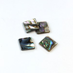Shell Flat Back Flat Top Straight Side Stone - Square 10x10MM ABALONE