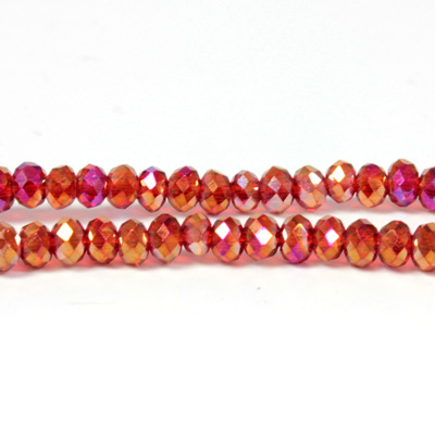 Chinese Cut Crystal Bead - Rondelle 02x3MM RUBY AB