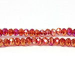 Chinese Cut Crystal Bead - Rondelle 02x3MM RUBY AB