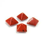 Gemstone Cabochon - Square Pyramid Top 08x08MM RED JASPER