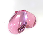 Plastic Flat Back Foiled Cabochon - Pear 25x18MM ROSE