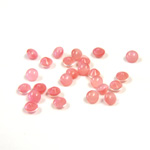 Glass Point Back Buff Top Stone Opaque Doublet - Round 12SS PINK MOONSTONE