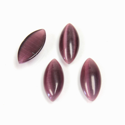 Fiber-Optic Cabochon - Navette 15x7MM CAT'S EYE PURPLE