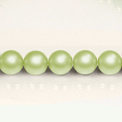 Czech Glass Pearl Bead - Round 03MM MATTE LT OLIVE 75453